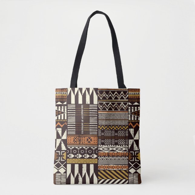 Afrikanischer Stammesstoff, abstrakt vintage. (Vorderseite)