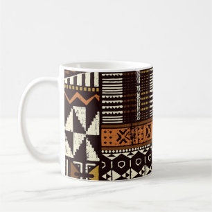 Afrikanischer Stammesstoff, abstrakt vintage. Kaffeetasse