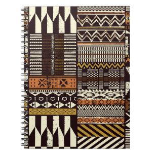 Afrikanischer Stammesstoff, abstrakt vintage. Notizblock