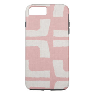 Afrikanischer Stammtisch Mudcloth White Pink Linen Case-Mate iPhone Hülle