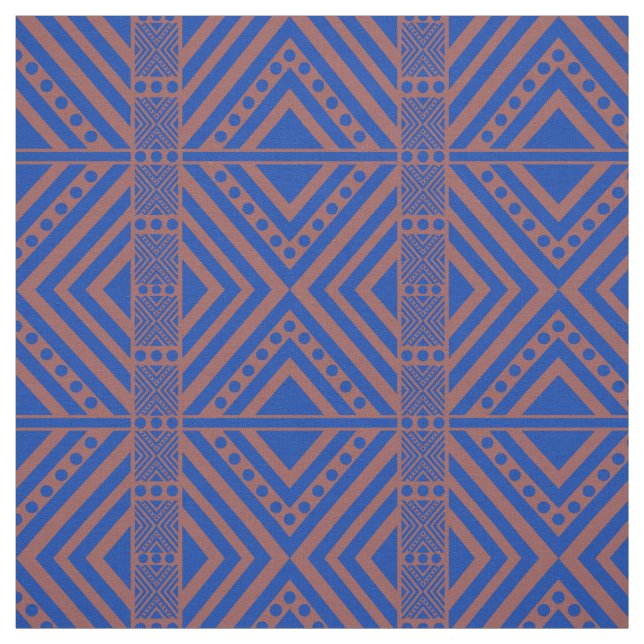 Afrikanischer Stil Nahtlose Muster. Blaue Farbe Stoff (Muster)