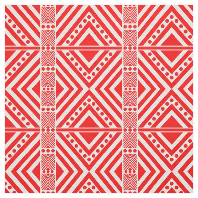 Afrikanischer Stil Nahtlose Muster. Rote Farbe Stoff (Muster)