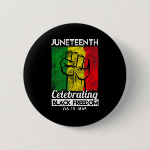 Afrikanischer Stolz schwarzer Geschichtsmonat June Button