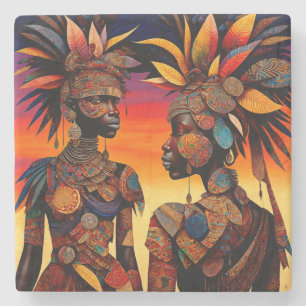 afrikanischer Stone-Untersetzer Steinuntersetzer