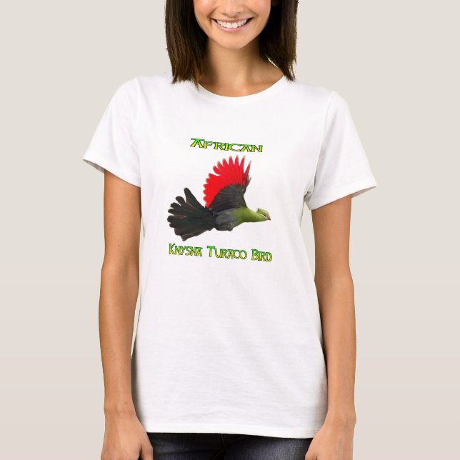 Afrikanischer T - Shirt Knysna Turaco Bird (Vorderseite)