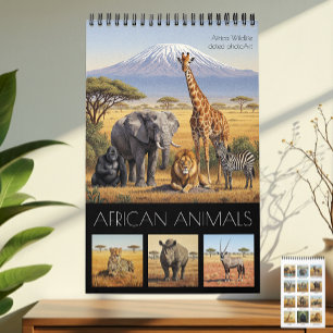 Afrikanischer Tiere-Kalender 2026 / Afrikanische W Kalender