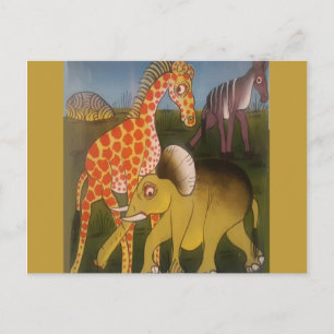 Afrikanischer Trio-Kunstprint Postkarte