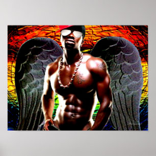 Afrikanischer urbaner Pop Kunst Poster