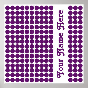 afrikanischer Violet Safari-Dot mit Namen Poster