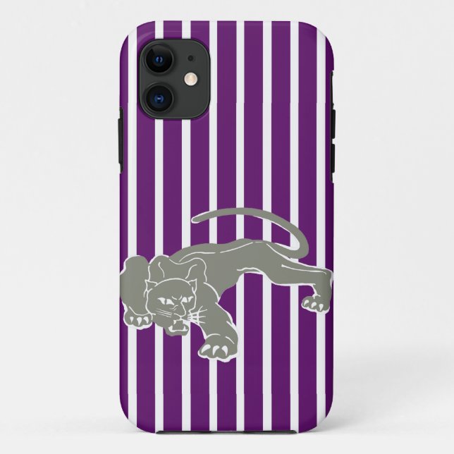 Afrikanischer Violet-Safari-Streifen mit Leopard Case-Mate iPhone Hülle (Rückseite)