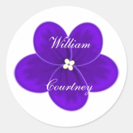 Afrikanischer Violettsticker Runder Aufkleber