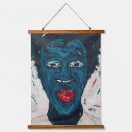 Afrikanischer Wandteppich Mit Holzrahmen