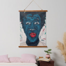 Afrikanischer Wandteppich Mit Holzrahmen