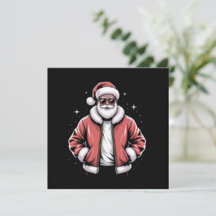 Afrikanischer Weihnachtsmann Pajama Cool Black Einladung