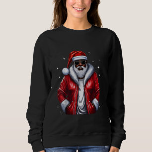 Afrikanischer Weihnachtsmann Pajama Cool Black Sweatshirt