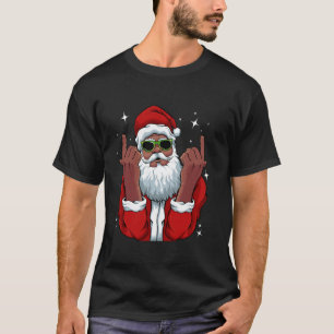 Afrikanischer Weihnachtsmann Pajama Cool Black T-Shirt