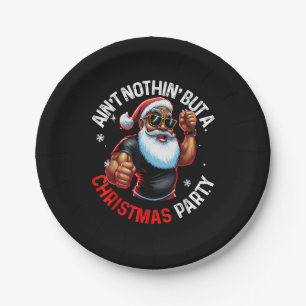 Afrikanischer Weihnachtsmann Pajama Pappteller