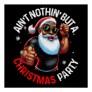 Afrikanischer Weihnachtsmann Pajama Poster