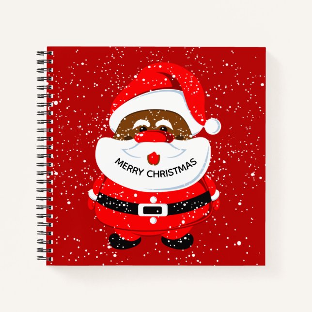 Afrikanischer Weihnachtsmann, Weihnachtsfeiertag Notizbuch (Vorderseite)