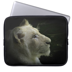 Afrikanischer Weißer Löwe Big Cat Wildlife Laptop  Laptopschutzhülle