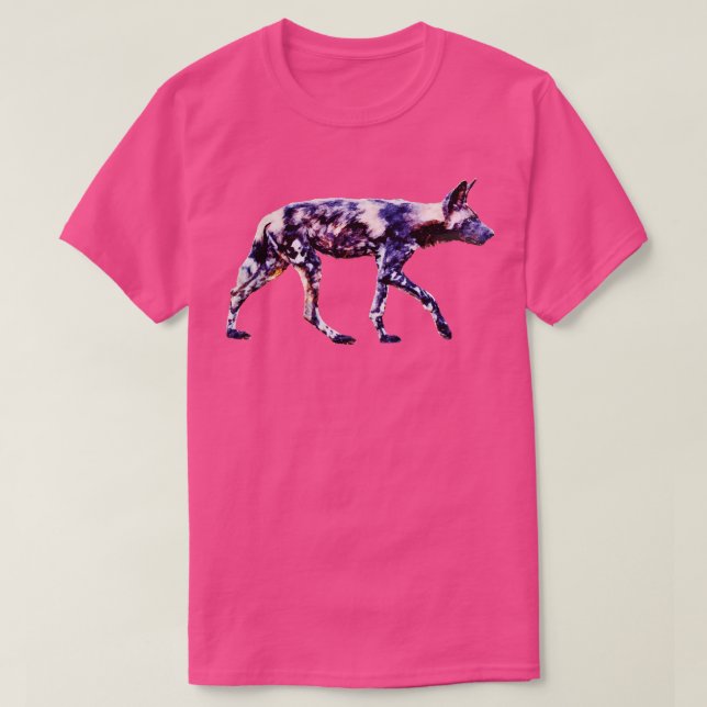 Afrikanischer Wilder Hund - Impressionist Artwork  T-Shirt (Design vorne)