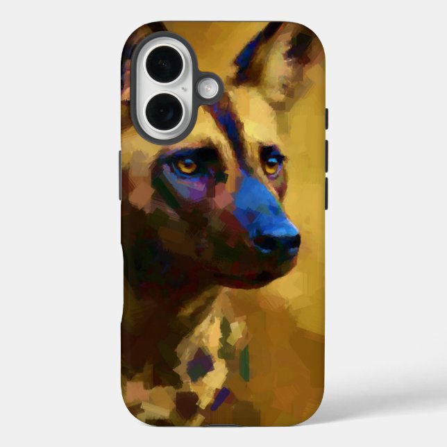 Afrikanischer Wildhund Art Case-Mate iPhone Hülle (Rückseite)