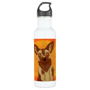 Afrikanischer Wildhund Edelstahlflasche