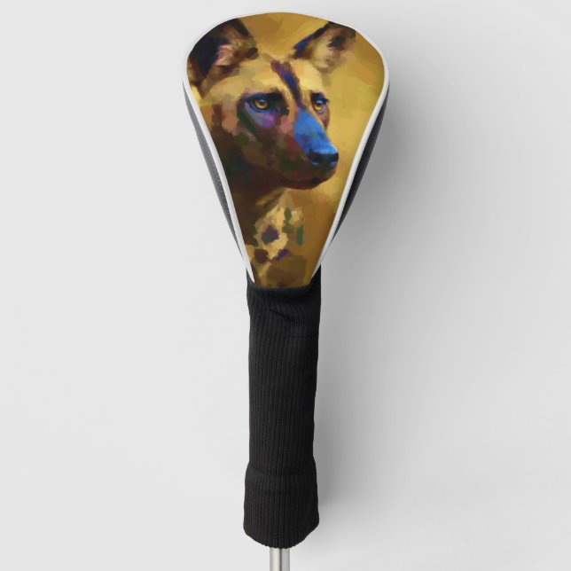 Afrikanischer Wildhund Golf Headcover (Vorderseite)