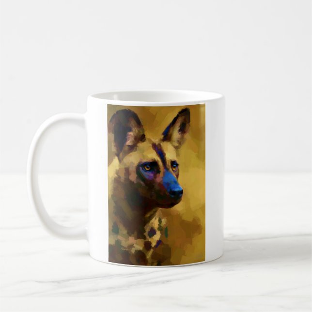 Afrikanischer Wildhund Kaffeetasse (Links)