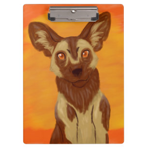 Afrikanischer Wildhund Klemmbrett