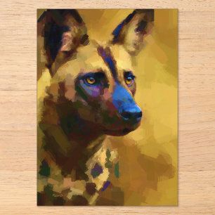Afrikanischer Wildhund Lycaon Pictus Acryleinladungen