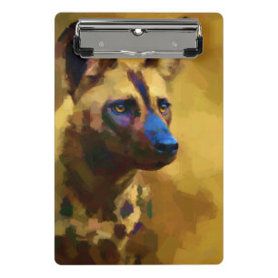 Afrikanischer Wildhund Mini Klemmbrett