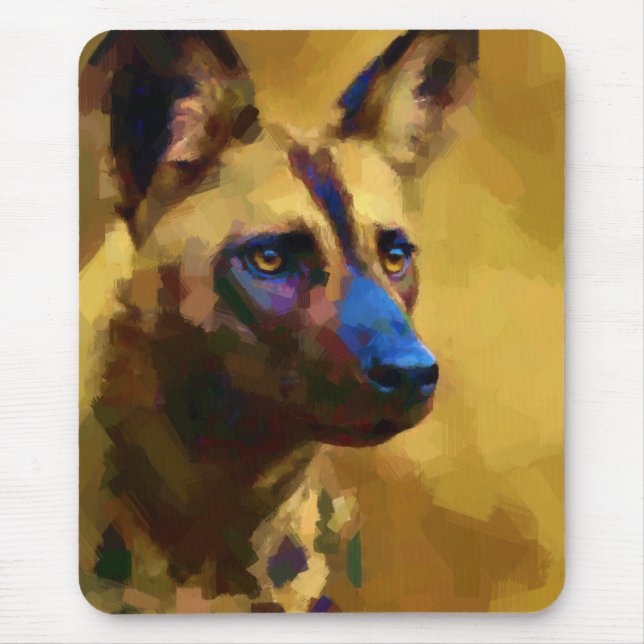Afrikanischer Wildhund Mousepad (Vorne)