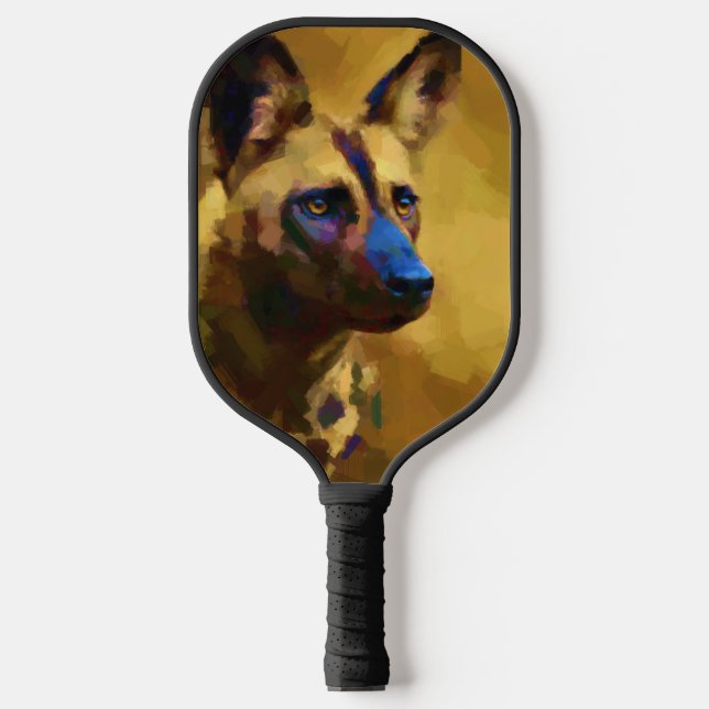 Afrikanischer Wildhund Pickleball Schläger (Vorderseite)