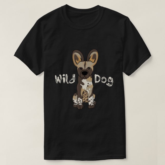 Afrikanischer Wildhund T-Shirt (Design vorne)
