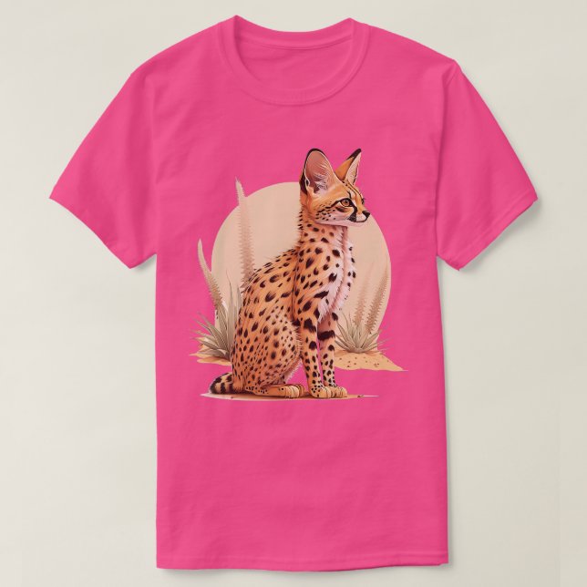 Afrikanischer Wildkatze Kaktus Tierernährung Katze T-Shirt (Design vorne)