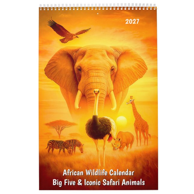 Afrikanischer Wildtierkalender – Big Five & Ikonis Kalender (Titelbild)