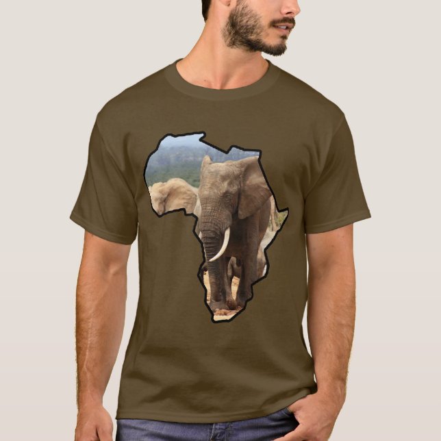 Afrikanischer Wildtierkontinent Elephant Bull T-Shirt (Vorderseite)
