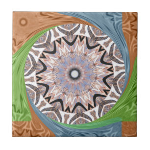 Afrikanischer Wirbel-Kunstprint Fliese