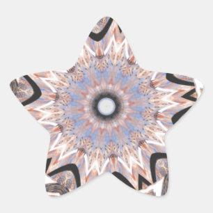 Afrikanischer Wirbel Kunstprint Stern-Aufkleber