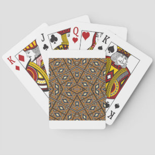 Afrikanischer Ziegel-Kaleidoskop Spielkarten