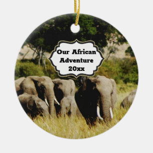 Afrikanisches Abenteuer DIY-Jahr-afrikanisches Ele Keramik Ornament