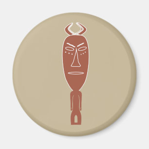 afrikanisches abstraktes Portrait Magnet