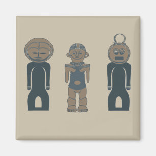 afrikanisches abstraktes Porträt-Design Afro-Kunst Magnet