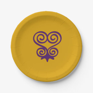 Afrikanisches Adinkra-Symbol (Sankofa) Pappteller