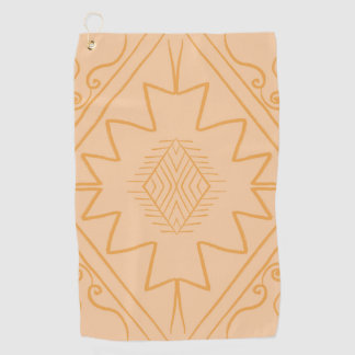 afrikanisches, afrakanisches Muster, braun, elegan Golfhandtuch