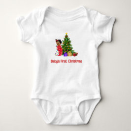 Afrikanisches amerikanisches Baby Girl's First Chr Strampler