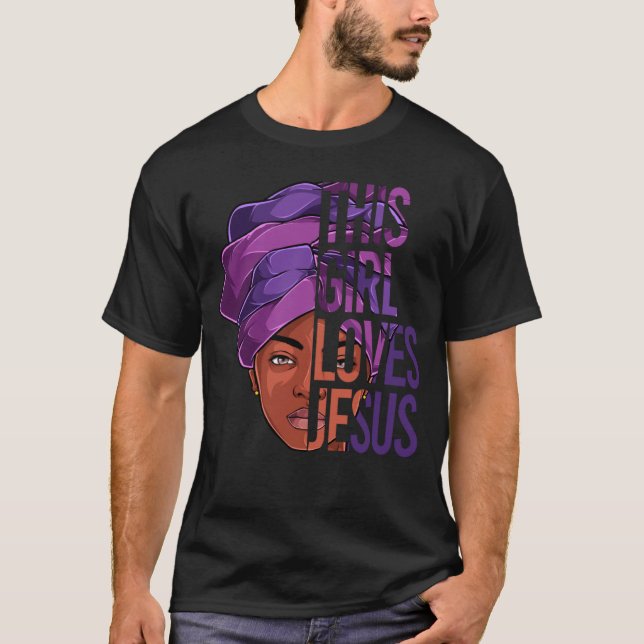 Afrikanisches amerikanisches Kleidungsstück Jesus  T-Shirt (Vorderseite)