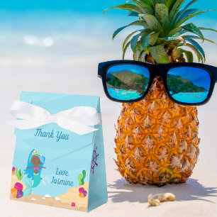 Afrikanisches amerikanisches Meerjungfrau-Girl-Kin Geschenkschachtel