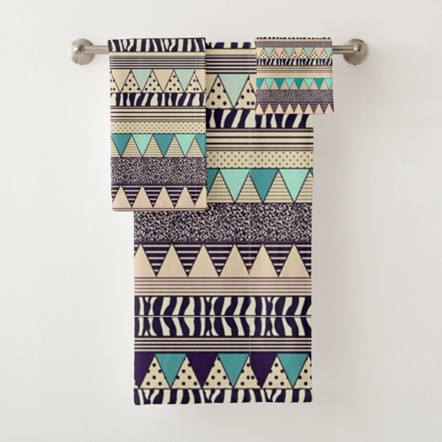Afrikanisches amerikanisches Muster Badhandtuch Set (Insitu)